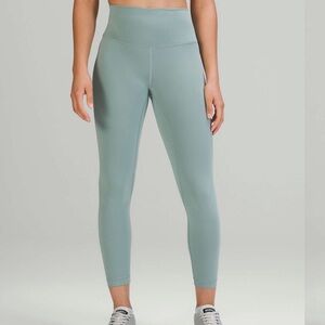 Lululemon wunder train legging in misty glade 25” size 4